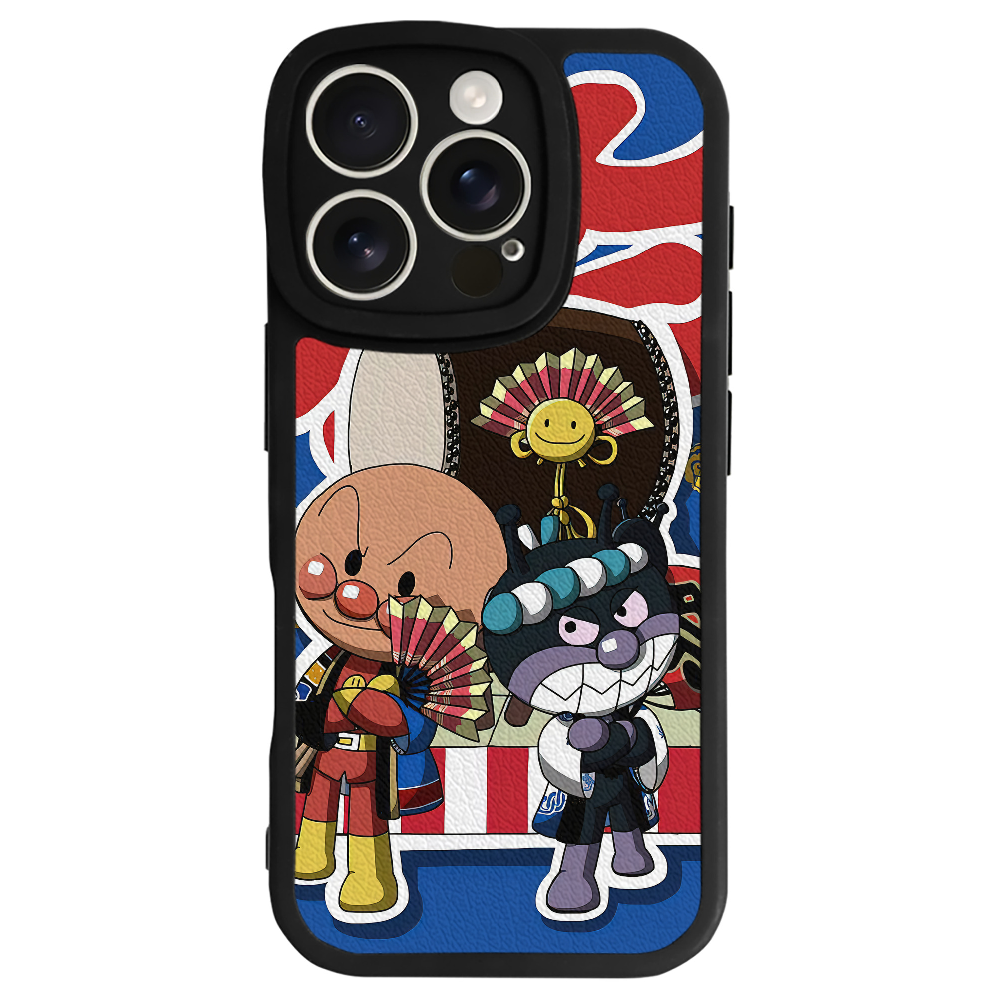 （画像用） アンパンマン Anpanman 【iPhone 16シリーズ対応】シリコンスマホケース（レザー調） 材質：シリコン